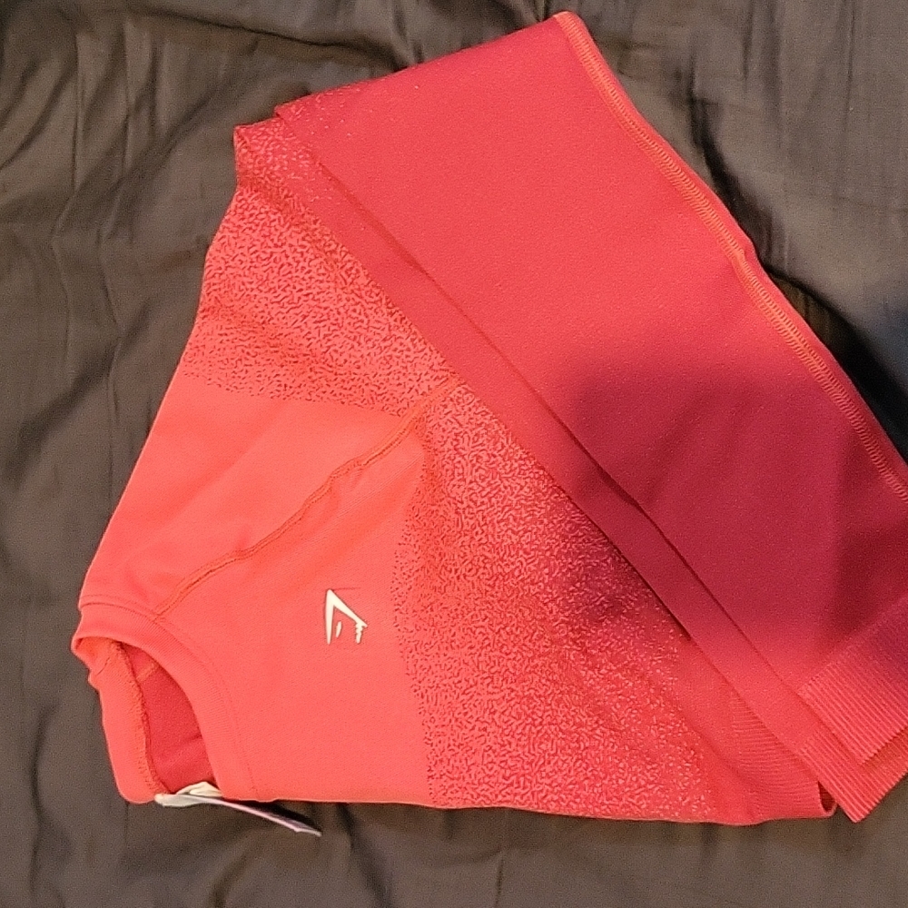 Gymshark Pink Ombre Seamless Cropped Long Sleeve Top
